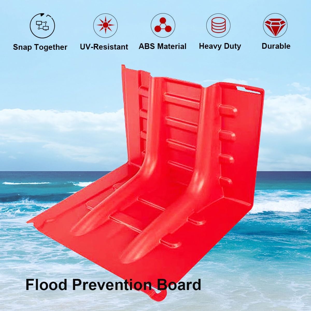 Setting up the ABS flood barrier — snapping panels together