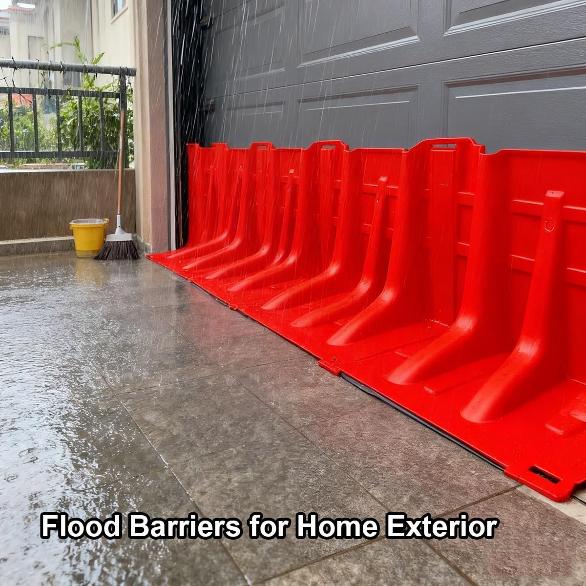 ABS flood barrier features in use — close-up of snap connector and gasket