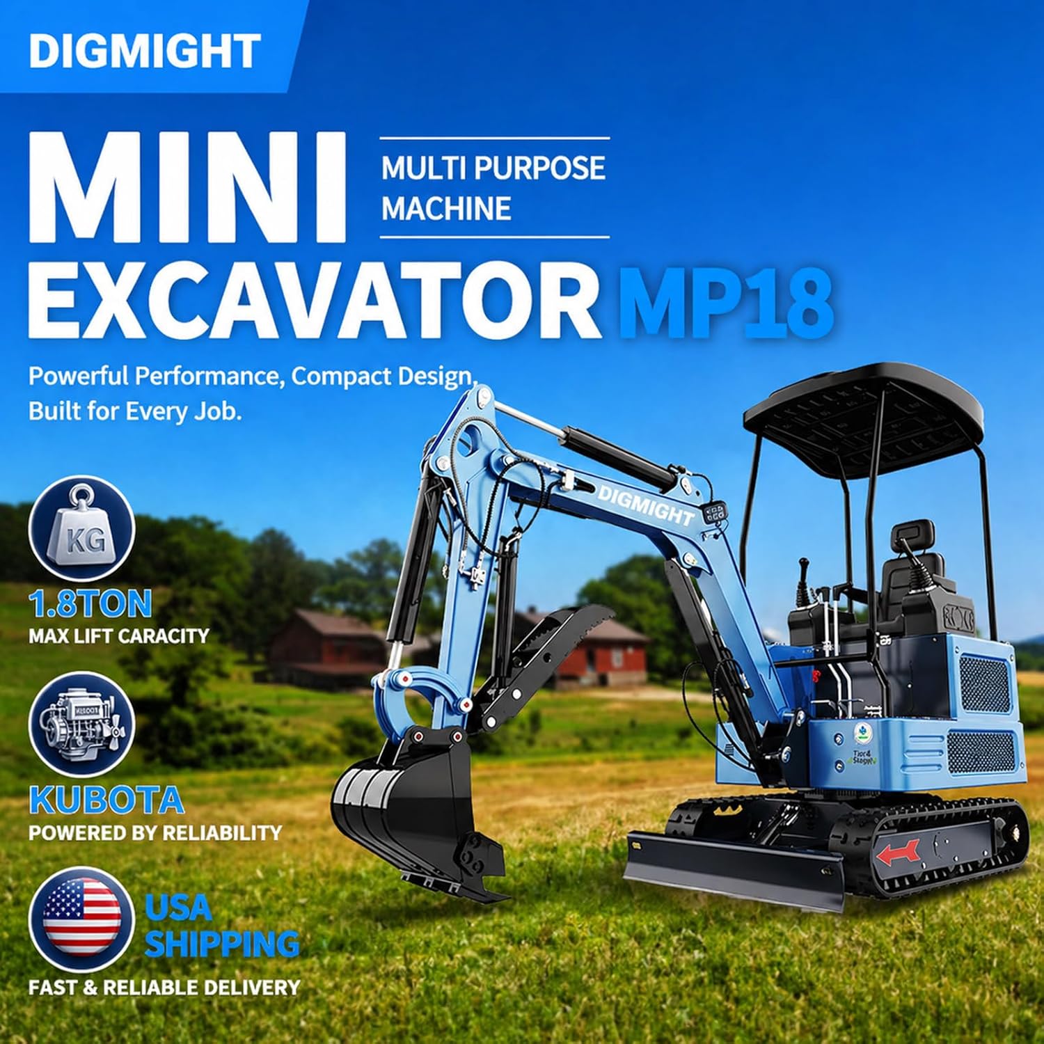 DIGMIGHT 2 ton mini excavator review,2 ton mini excavator review and rating,is DIGMIGHT mini excavator worth buying,DIGMIGHT mini excavator review pros cons,2 ton mini excavator review honest opinion,DIGMIGHT DS-180 excavator review verdict setup process and initial configuration