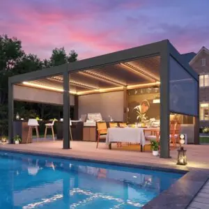 Image 1 of MELLCOM louvered pergola review
