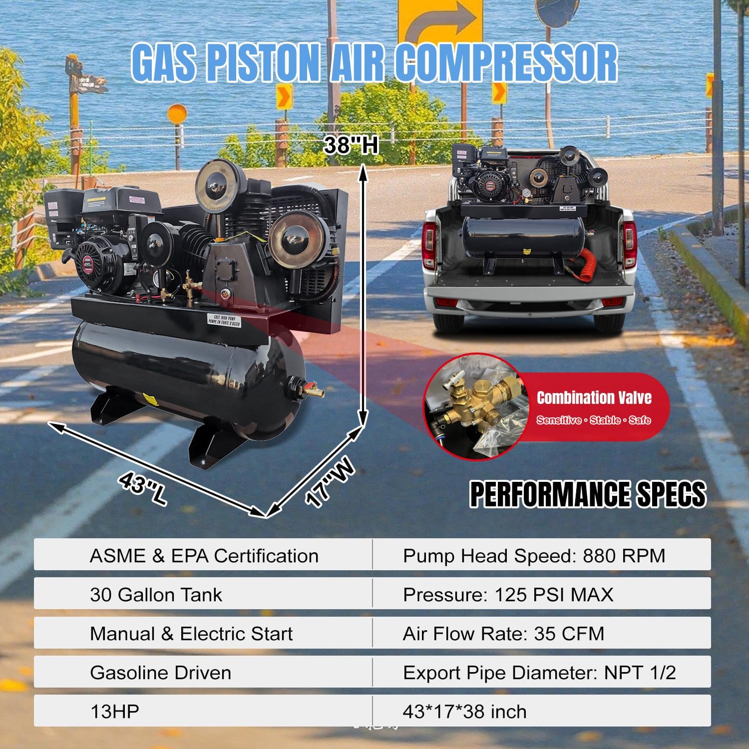 MutsMover 13HP gas air compressor review,13HP gas air compressor review and rating,MutsMover 30 gallon air compressor review pros cons,13HP 30 gallon air compressor review honest opinion,MutsMover truck mount air compressor review verdict,gas powered air compressor review worth buying key features and specifications overview