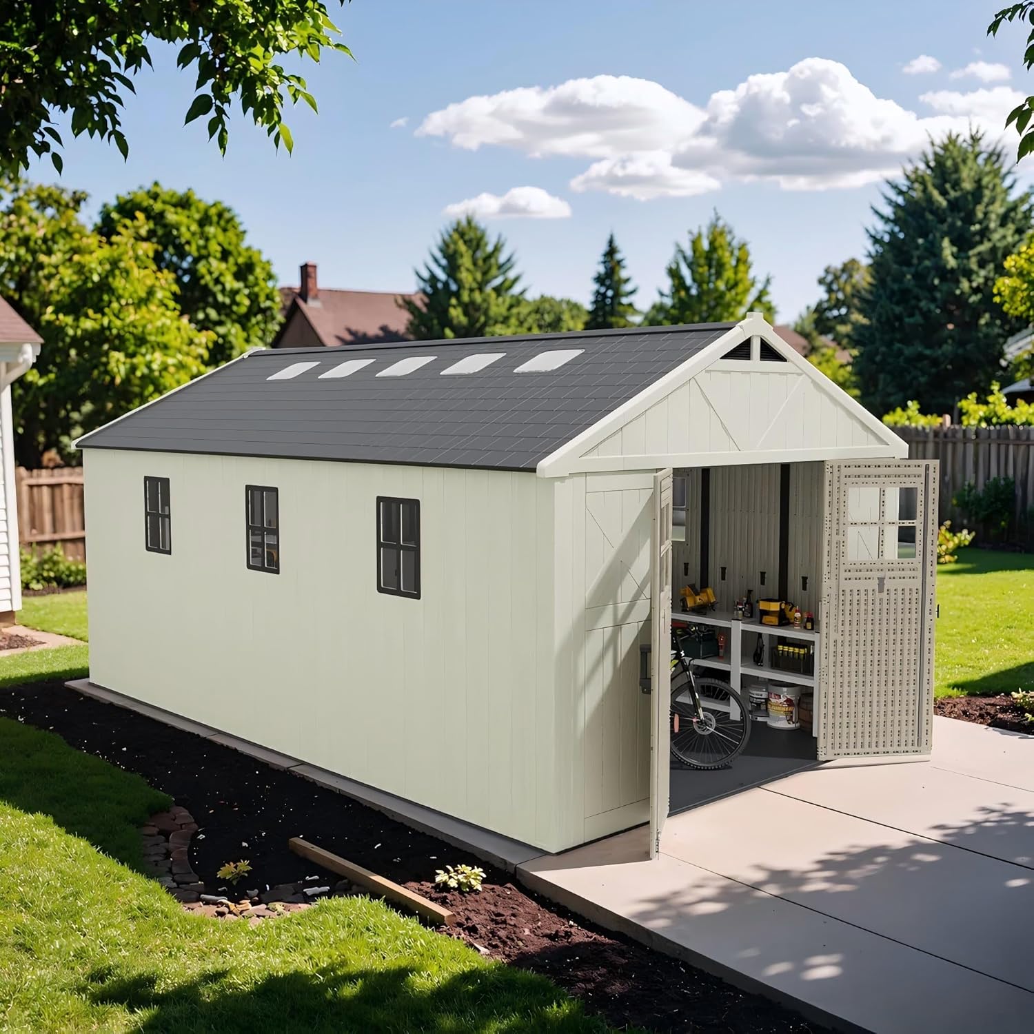 Setting up the Patiowell 10x16 storage shed review,Patiowell 10x16 shed review and rating,is Patiowell storage shed worth buying,Patiowell plastic shed review pros cons,Patiowell resin shed review honest opinion,Patiowell outdoor shed review verdict for the first time
