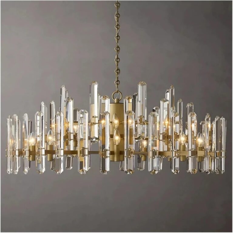 Image 1 of circular gold black crystal chandelier review