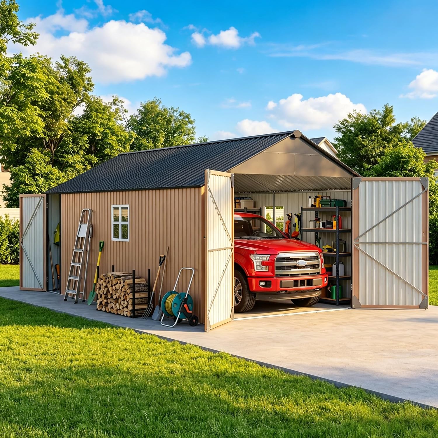 Aoxun Metal Storage Shed Review: Honest Verdict & Pros Cons 1 Aoxun metal storage shed review,Aoxun storage shed review and rating,is Aoxun metal shed worth buying,Aoxun shed review pros cons,Aoxun outdoor storage shed honest review,Aoxun metal shed review verdict unboxing — what comes in the box