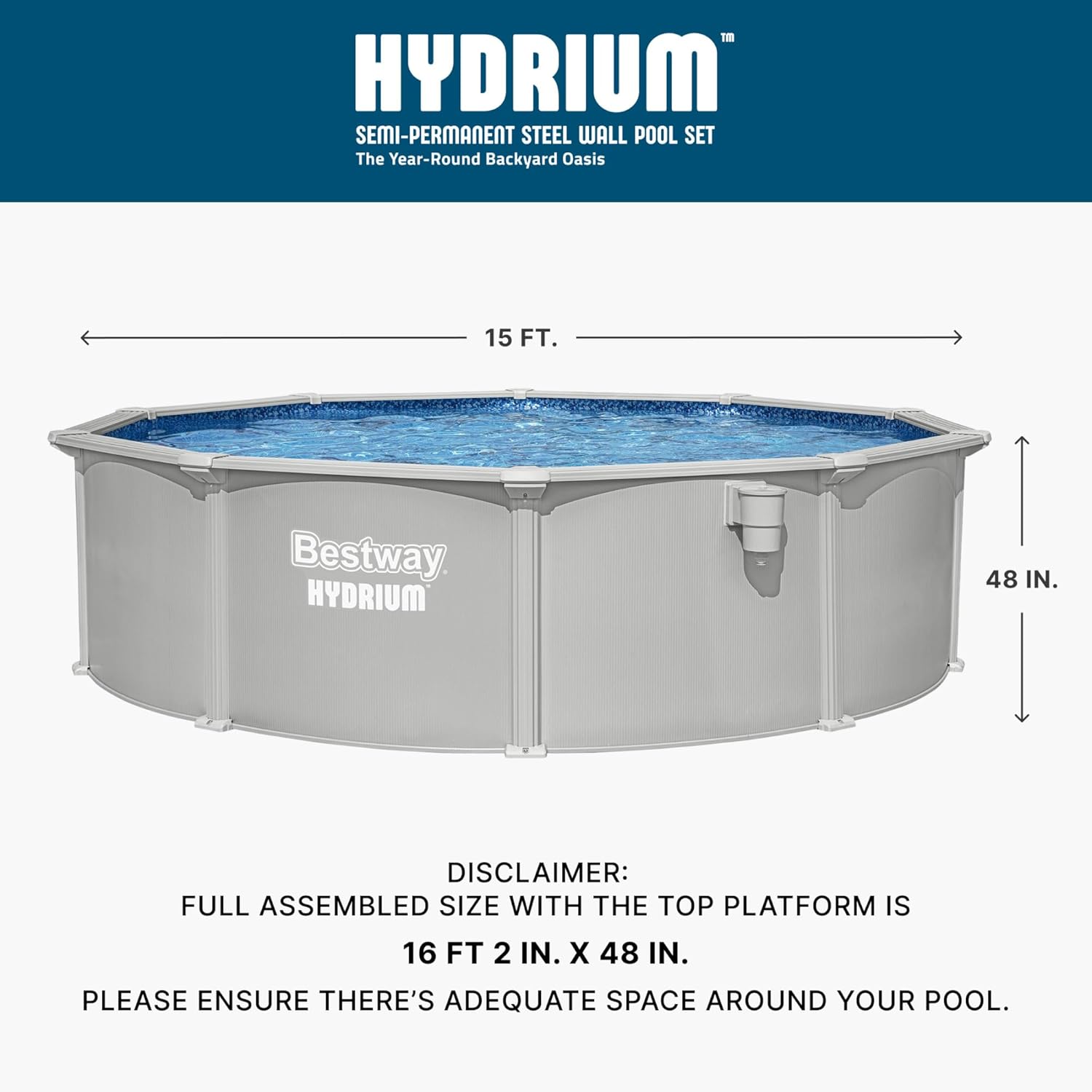 Bestway Hydrium pool review,Bestway Hydrium 15ft pool review and rating,is Bestway Hydrium pool worth buying,Bestway Hydrium pool review pros cons,Bestway Hydrium pool review honest opinion,Bestway Hydrium 15 x 48 pool review verdict feature breakdown and specification detail