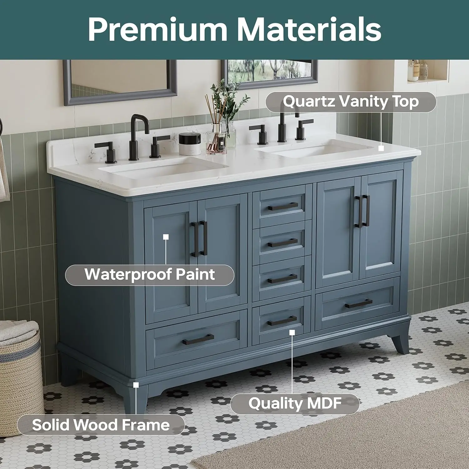 DELUXE LIVING 60 Inch Double Sink Bathroom Vanity Review: Pros & Cons 3 DELUXE LIVING 60 inch double sink bathroom vanity review,60 inch bathroom vanity with sink review and rating,DELUXE LIVING bathroom vanity review pros cons,is DELUXE LIVING bathroom vanity worth buying,DELUXE LIVING steel blue vanity review honest opinion,DELUXE LIVING 60 inch vanity review verdict benchmark scores and measured results