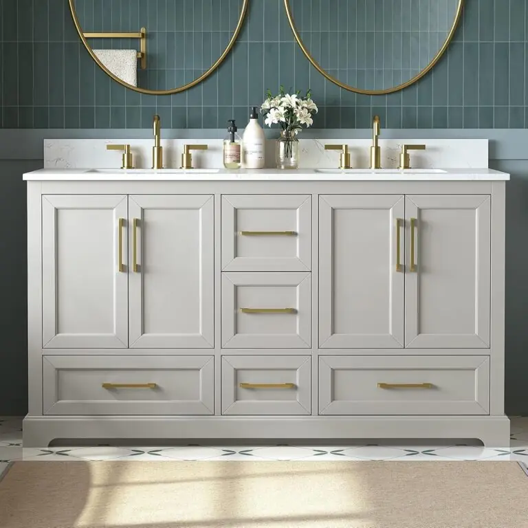 DELUXE LIVING 60 Inch Double Sink Vanity Review: Pros & Cons 21 Image 1 of DELUXE LIVING 60 inch double sink vanity review