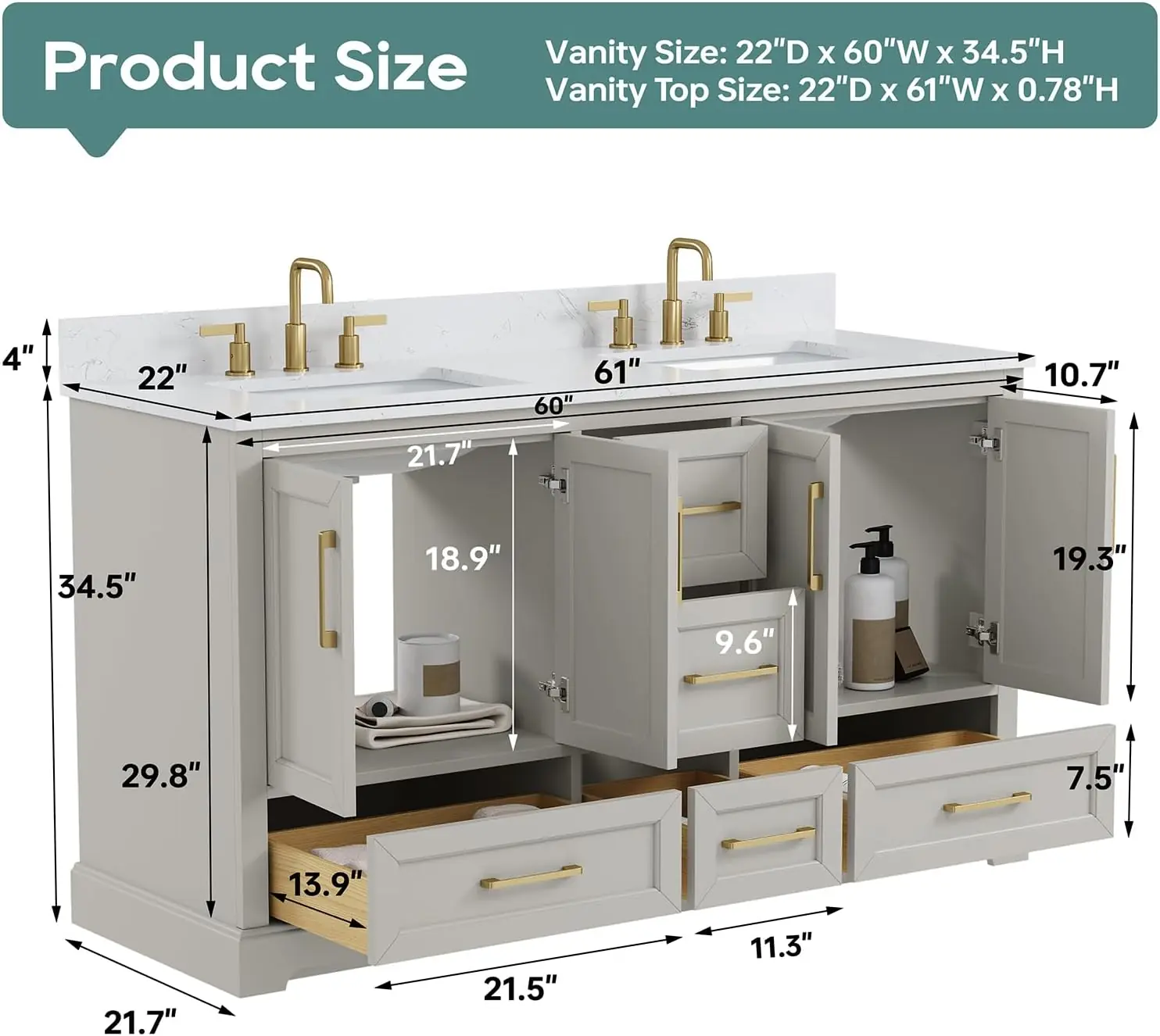 DELUXE LIVING 60 Inch Double Sink Vanity Review: Pros & Cons 2 DELUXE LIVING 60 inch double sink vanity review,DELUXE LIVING 60 inch double sink vanity review and rating,is DELUXE LIVING vanity worth buying,DELUXE LIVING 60 inch vanity review pros cons,DELUXE LIVING double sink vanity review honest opinion,DELUXE LIVING 60 inch bathroom vanity review verdict key features examined up close