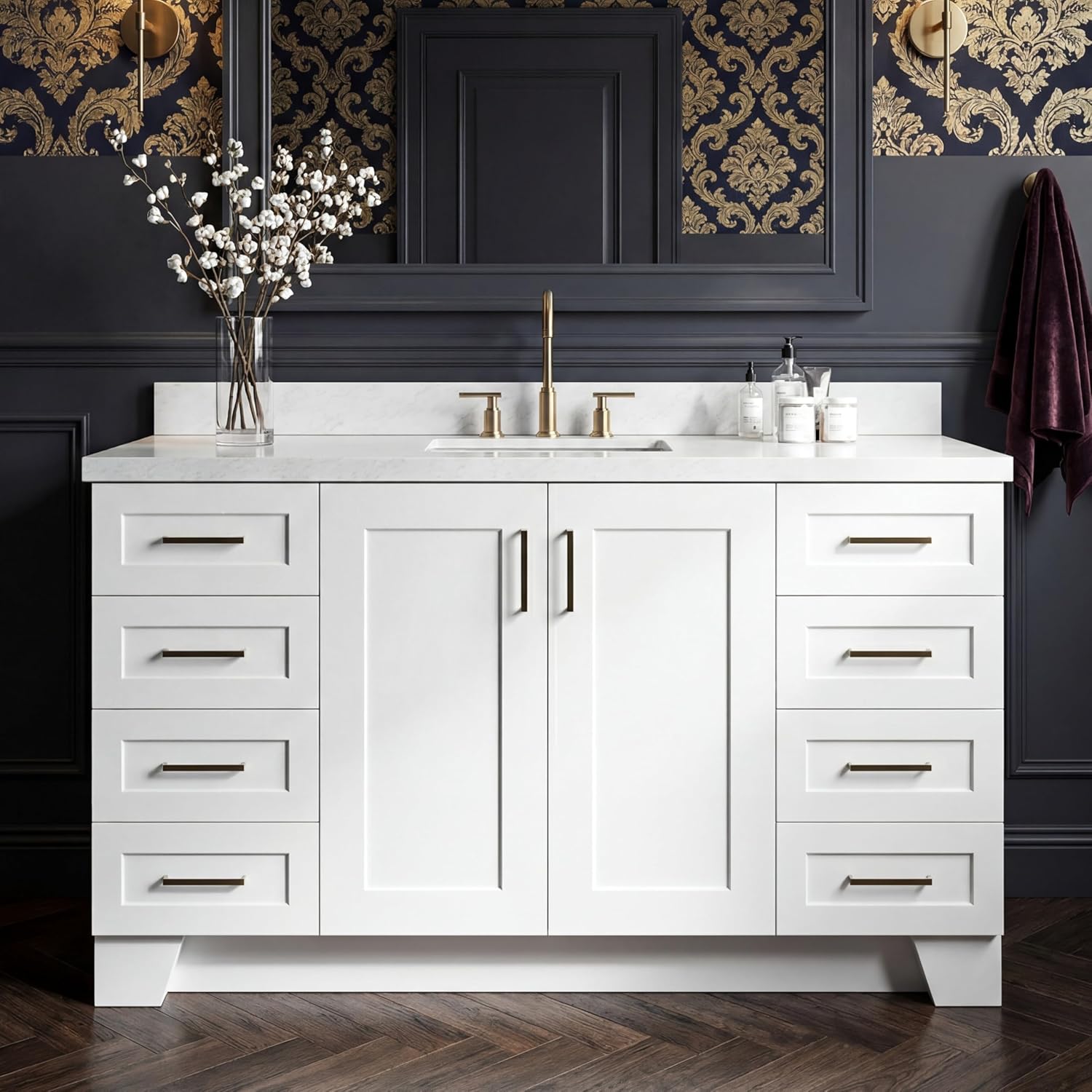 DKB Emilia 61 inch bathroom vanity review: Pros & Cons Worth Buying 1 DKB Emilia 61 inch bathroom vanity review unboxing — what is included in the package
