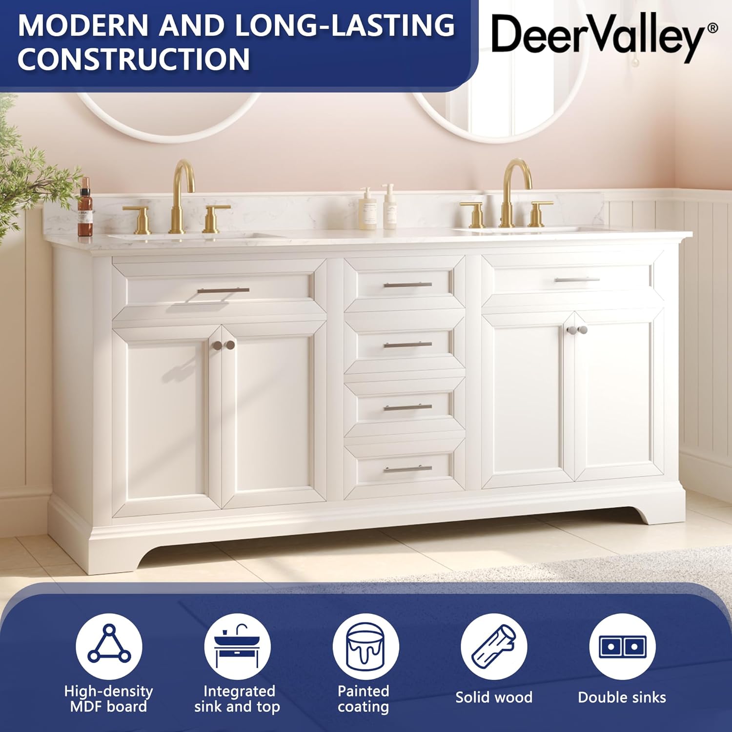 DeerValley 72 Inch Bathroom Vanity Review: Honest Pros & Cons 3 Setting up the DeerValley 72 inch bathroom vanity review,DeerValley bathroom vanity review and rating,is DeerValley vanity worth buying,DeerValley double sink vanity review pros cons,DeerValley vanity honest opinion review,DeerValley 72 inch vanity review verdict for the first time