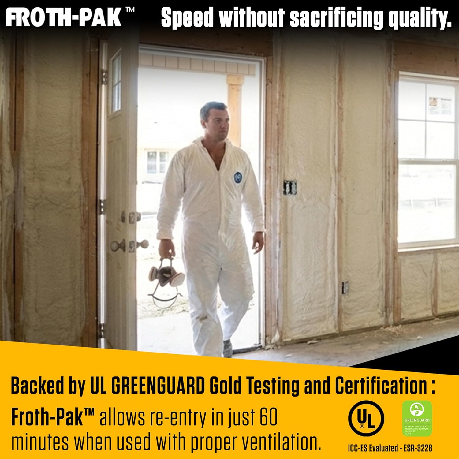 Froth Pak 630 Review: Honest Pros & Cons for Pros 4 Froth Pak 630 review performance test results showing foam application on rim joist and cavity