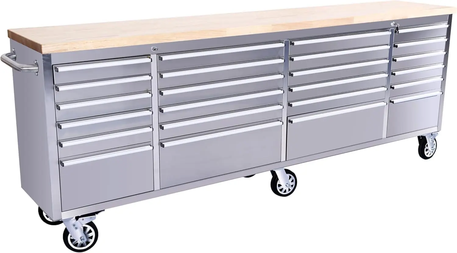 GarveeTech Tool Chest Review: Pros & Cons Worth Buying? 1 GarveeTech tool chest review close-up of stainless steel construction and drawer slides