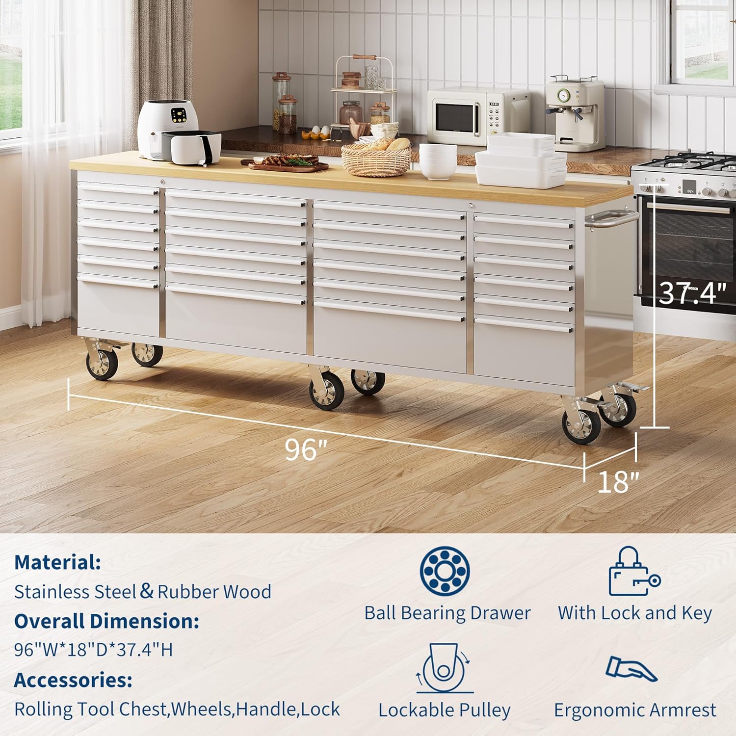 GarveeTech rolling cabinet review verdict features and drawer layout in daily use