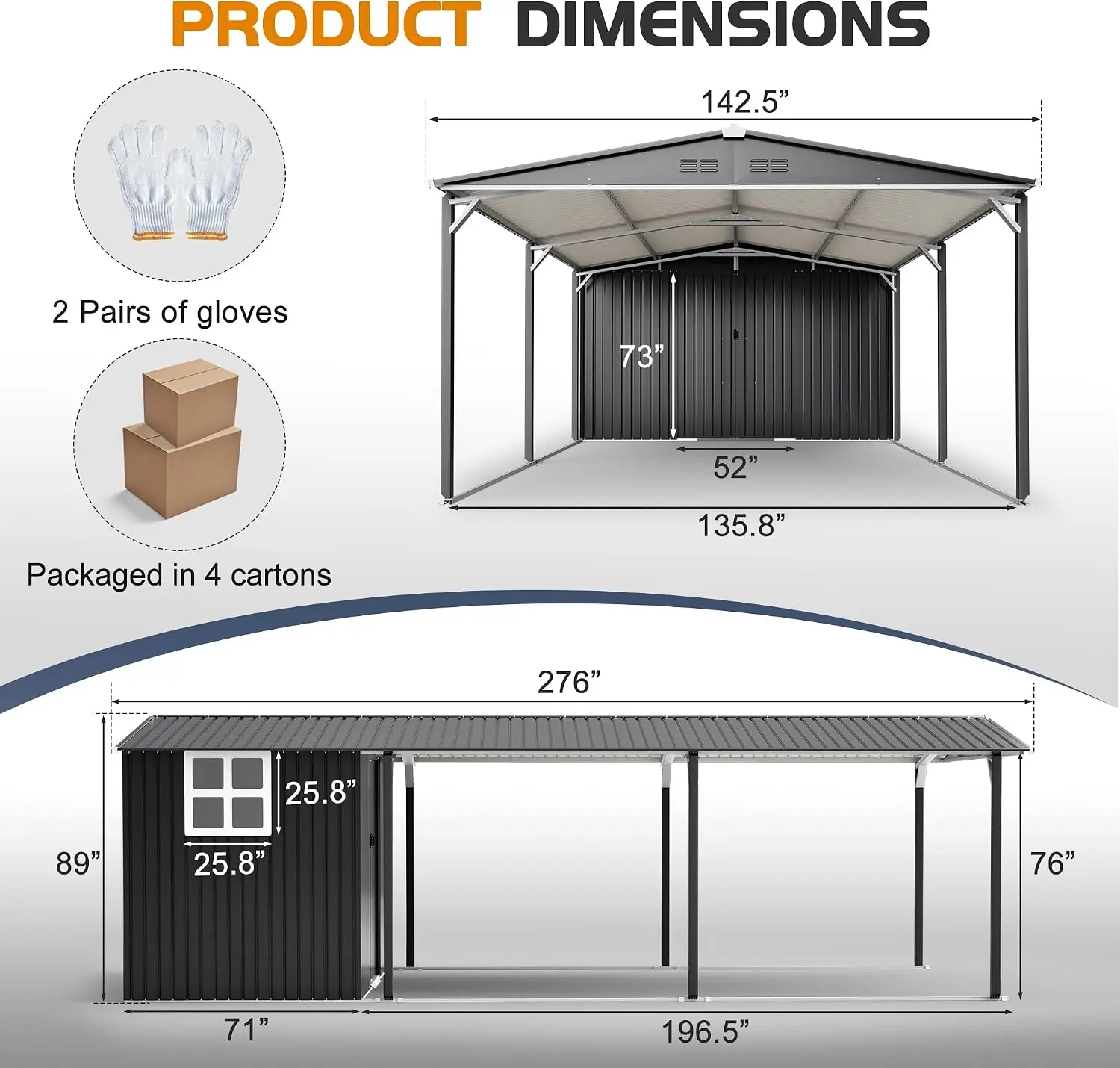 KEIKI carport review features in daily use showing sliding door and storage area access