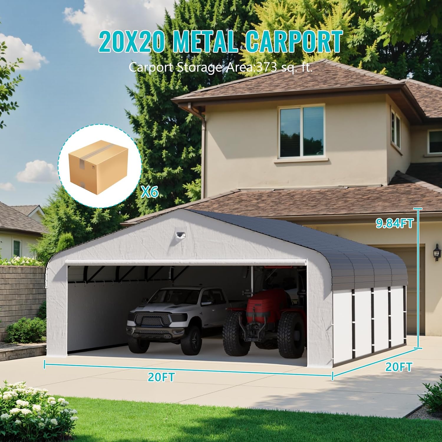 Sannwsg 20x20 Metal Carport Review: Pros & Cons Worth Buying? 2 Sannwsg 20x20 metal carport review,20x20 metal carport review and rating,is Sannwsg carport worth buying,Sannwsg carport review pros cons,Sannwsg carport review honest opinion,Sannwsg 20x20 carport review verdict — features that matter in real use