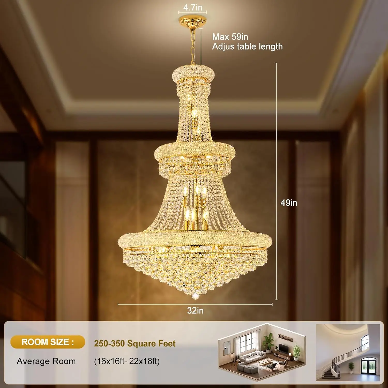With Light Forward Chandelier Review: Honest Pros & Cons 2 With Light Forward chandelier review,large foyer chandelier review and rating,gold crystal chandelier worth buying,modern high ceiling chandelier review pros cons,27 lights chandelier review honest opinion,With Light Forward chandelier review verdict key features examined up close