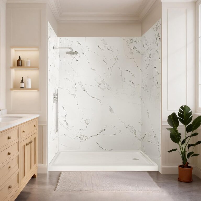 iBath Shower Surround Review: Volakas White Pros & Cons 10 Image 1 of iBath shower surround review