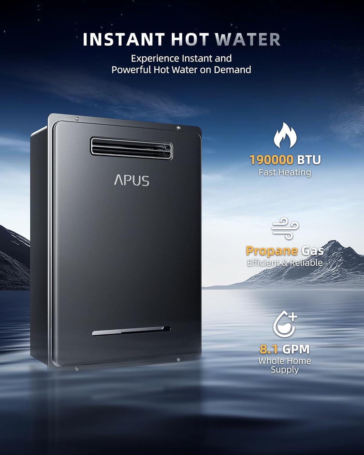 APUS 190000 BTU Tankless Water Heater Review: Pros & Cons 2 APUS 190000 BTU tankless water heater review,APUS tankless water heater review and rating,is APUS water heater worth buying,APUS 190000 BTU review pros cons,APUS tankless water heater review honest opinion,APUS water heater review verdict real-world performance test results