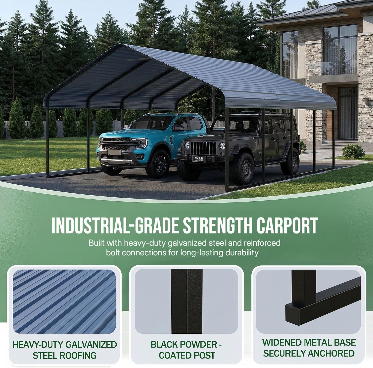 RITERYIFER 20x20 Carport Review: Honest Pros & Cons 3 Setting up the RITERYIFER 20x20 carport review,20x20 carport review and rating,is RITERYIFER carport worth buying,RITERYIFER 20x20 carport review pros cons,RITERYIFER carport review honest opinion,20x20 heavy duty carport review verdict for the first time