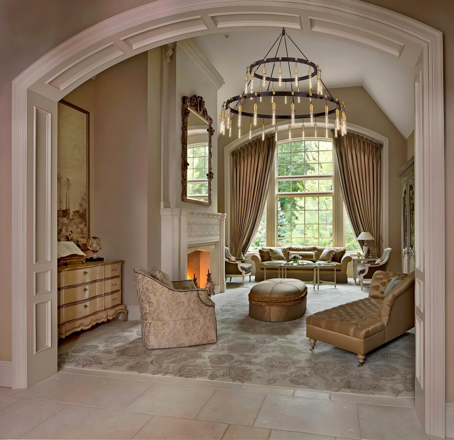 Step-by-step installation guide for TOCHIC black gold chandelier review - mounting, wiring, chain adjustment