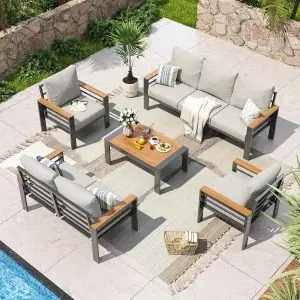 Image 1 of Aoxun aluminum patio furniture set review
